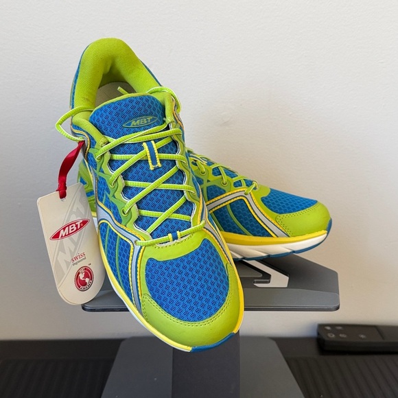 MBT Blue and Lime Green Athletic Shoes - Picture 1 of 7